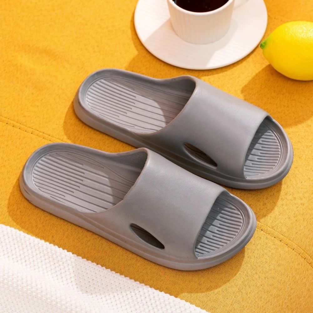 Gray Slide Sandals